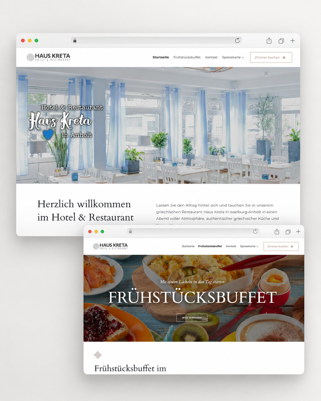 Webdesign aus Bocholt für das Hotel & Restaurant Haus Kreta in Anholt